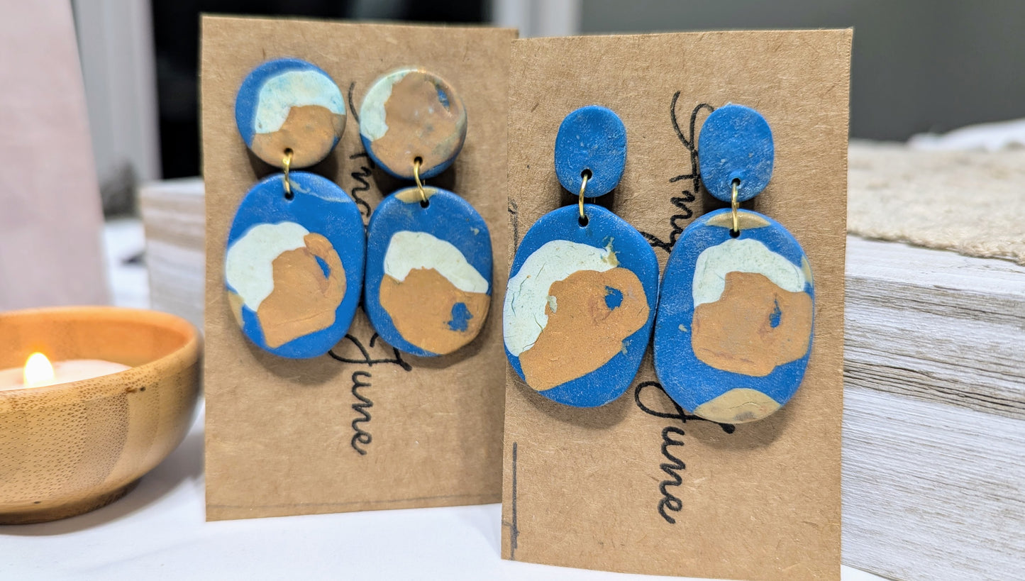 Hidden Stein Abstract Earrings-Stein Post