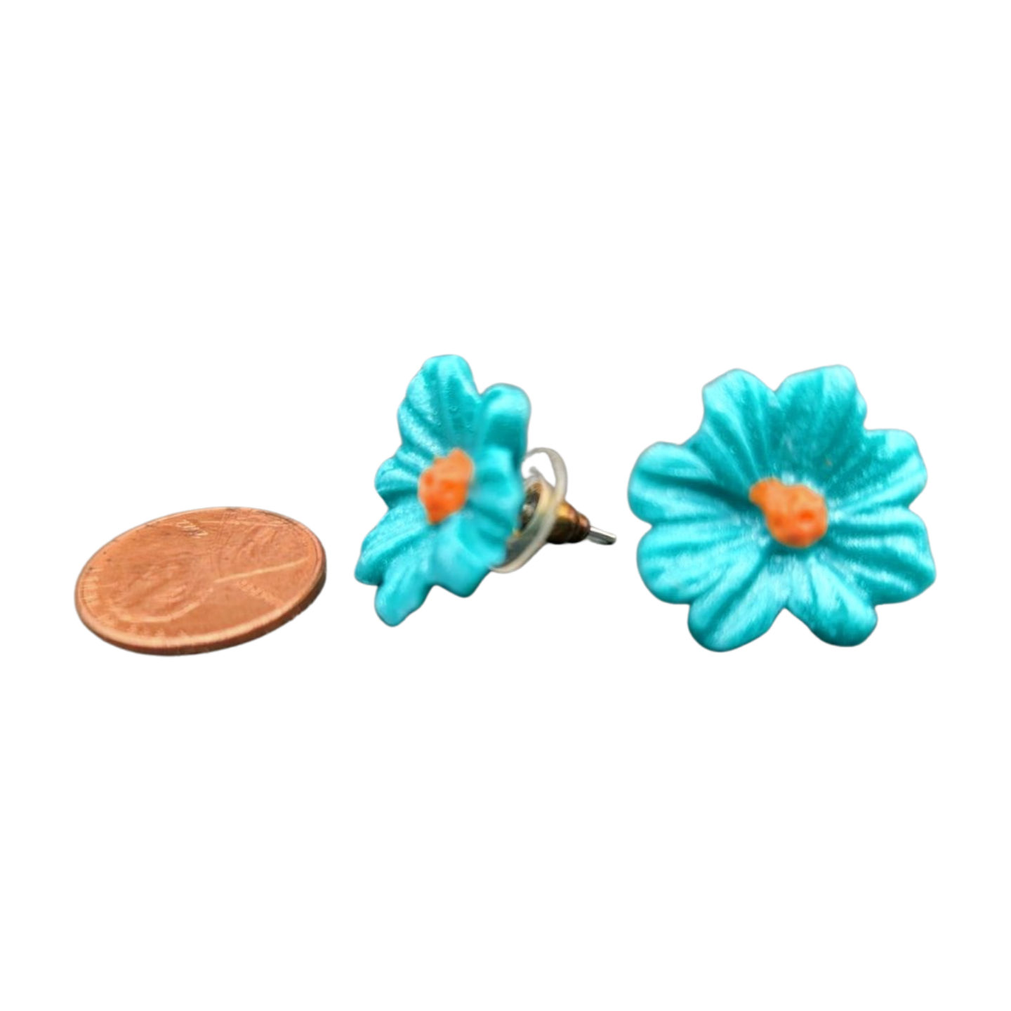 Tealy flower stud